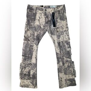 Sz 42 Smoke Rise Men's Solar Khaki Floral Denim Jeans